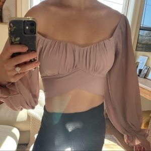 Selfie Leslie Crop Blouse